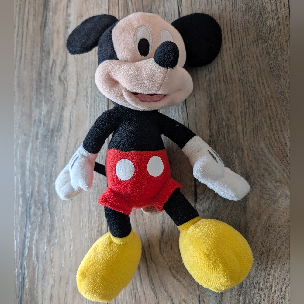 DISNEY Mickey and Goofy Plush Set Black Red Yellow Orange Blue - Picture 3 of 9